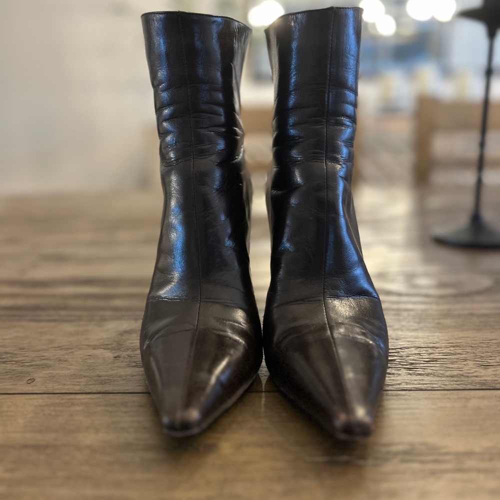 Jimmy Choo Daisy Kid Coffee leather boots